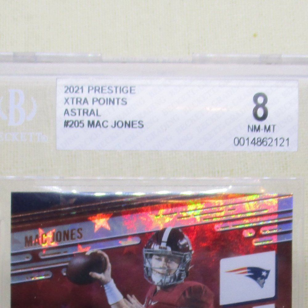 MAC JONES 2021 Panini Prestige 205 Xtra Points Astral RC Rookie BGS 8 NM-MT